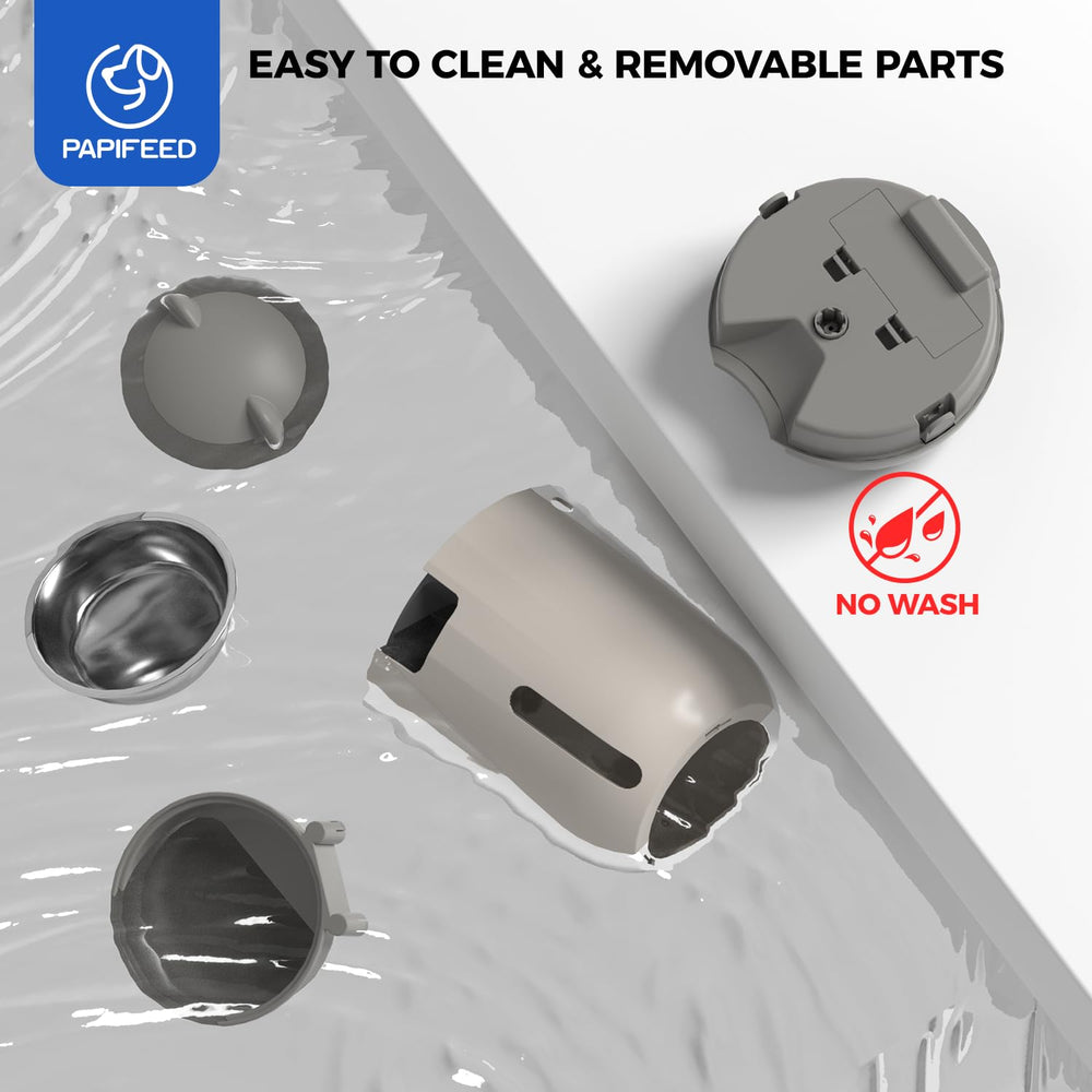 PAPIFEED detachable components simplify thorough cleaning.