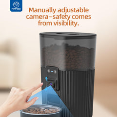 PAPIFEED camera angle adjustment provides the perfect pet view