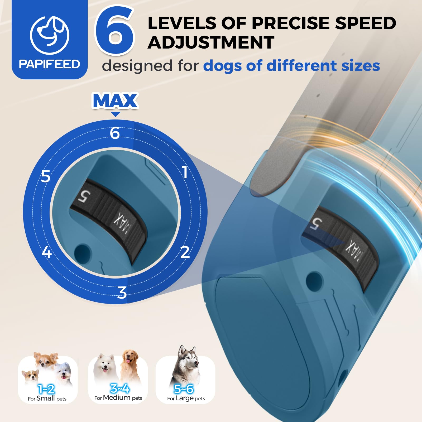 PAPIFEED dual LED lights illuminate nails for precise trimming.