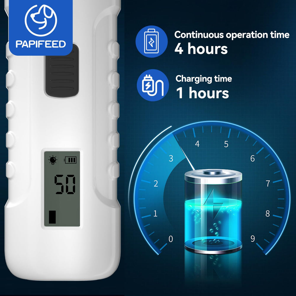 Uso portátil de PAPIFEED, ideal para sesiones en casa o de viaje.