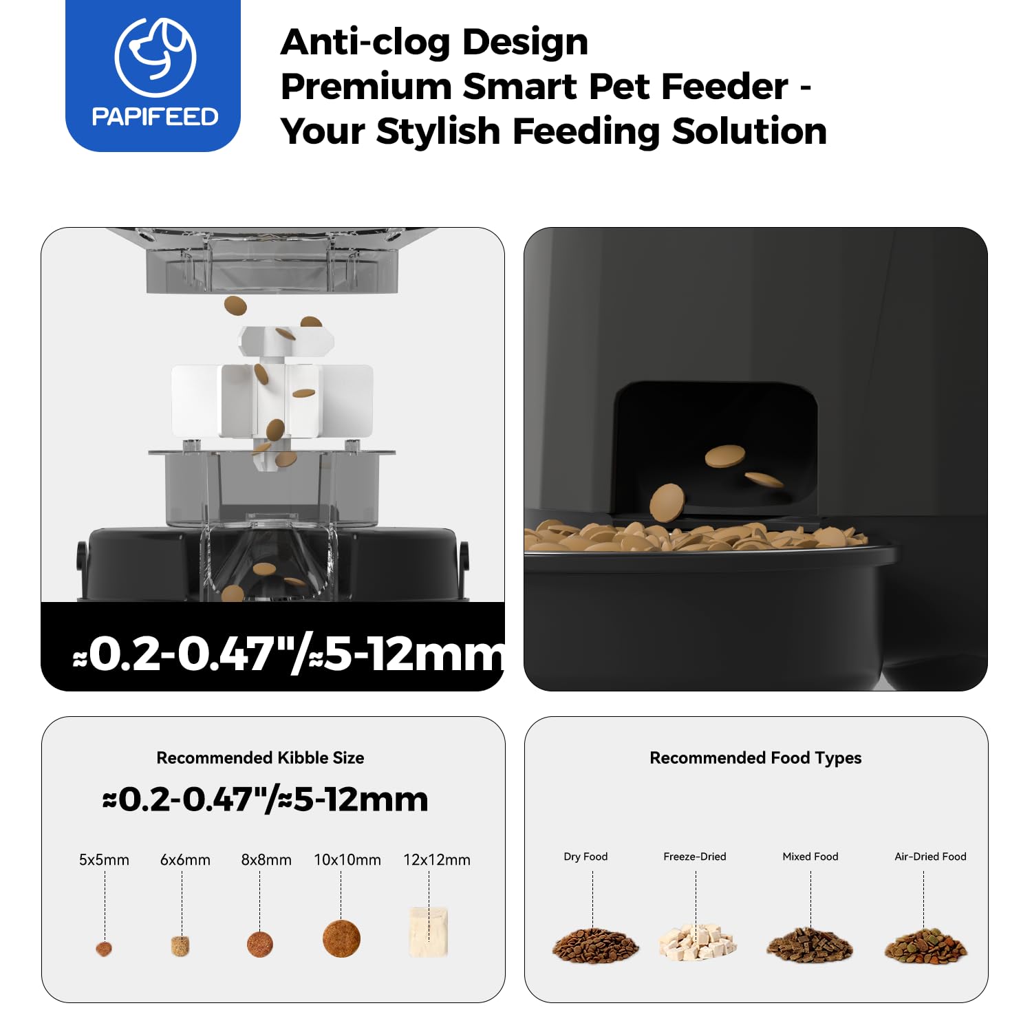 PAPIFEED slow-feeding mode enables safer portions