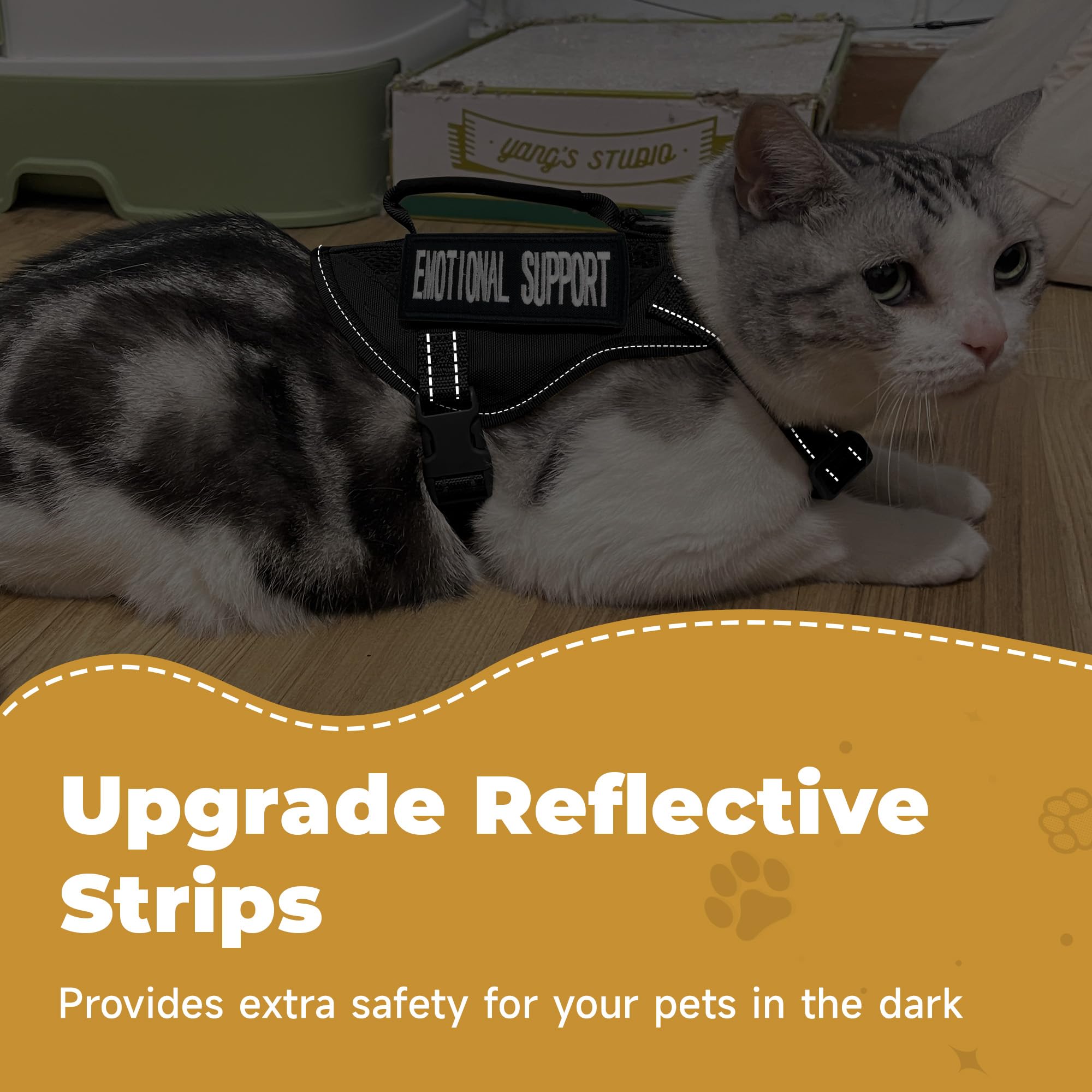 Papipets adjustable straps ensure a snug fit for different cat sizes.