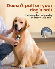 PAPMINI 2in1 dog grooming kit LED display shows battery status for planning.