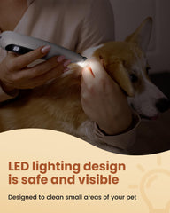 PAPMINI dog clippers with low-noise operation for calm grooming.