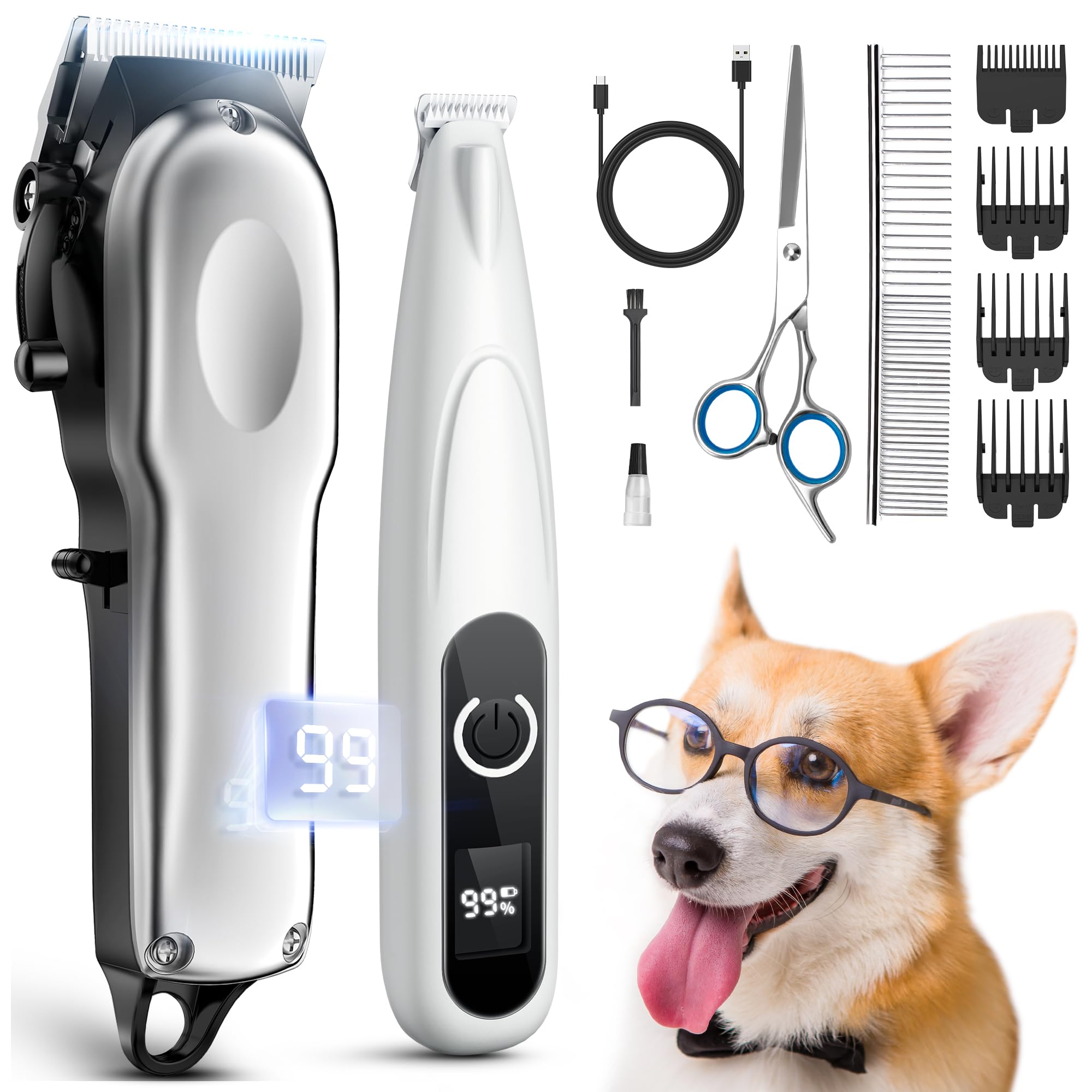PAPMINI dog grooming kit front view for easy at-home trimming