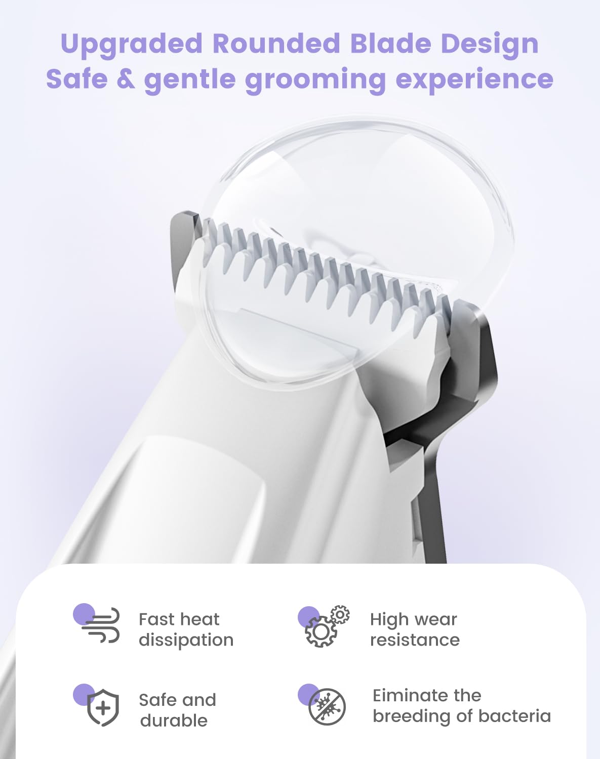 PAPMINI paw-trimmer in quiet operation, ideal for anxious pets during grooming sessions.