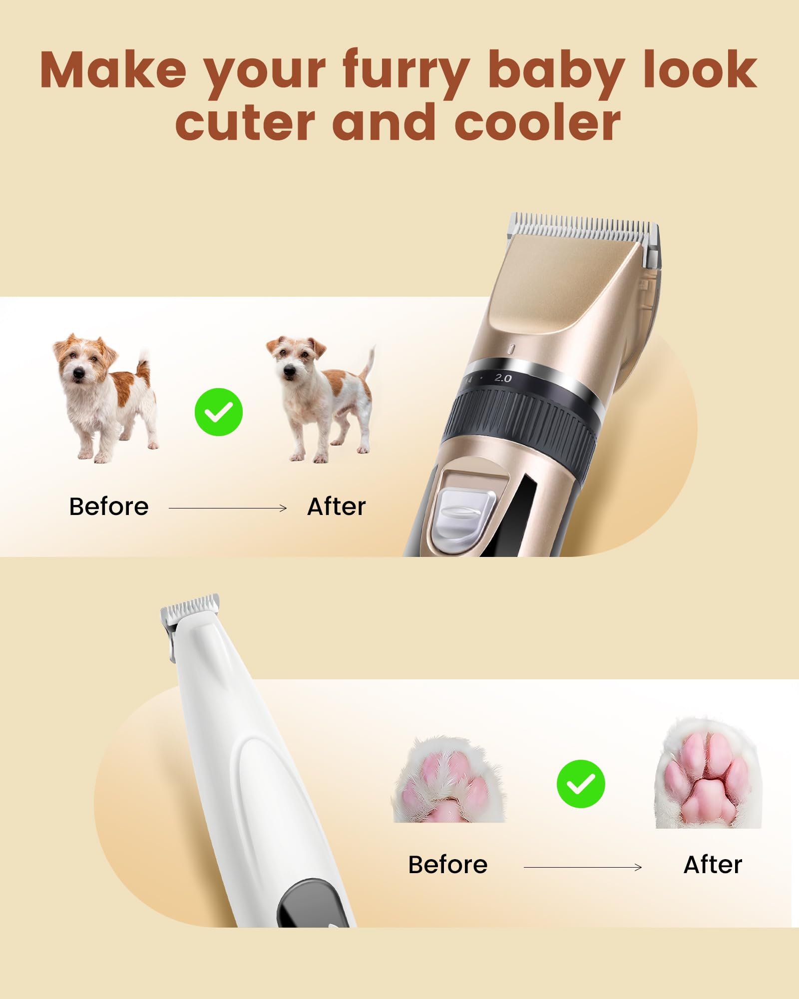 PAPMINI LED light close-up enables precise trimming in tight spots.