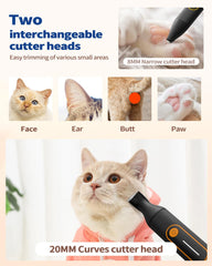 PAPMINI low-noise operation image, calm pet during grooming session
