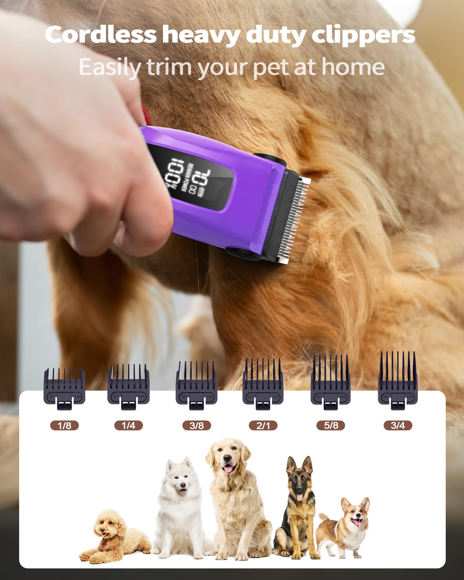 PAPMINI paw trimmer heads enable easy trimming around paws and face