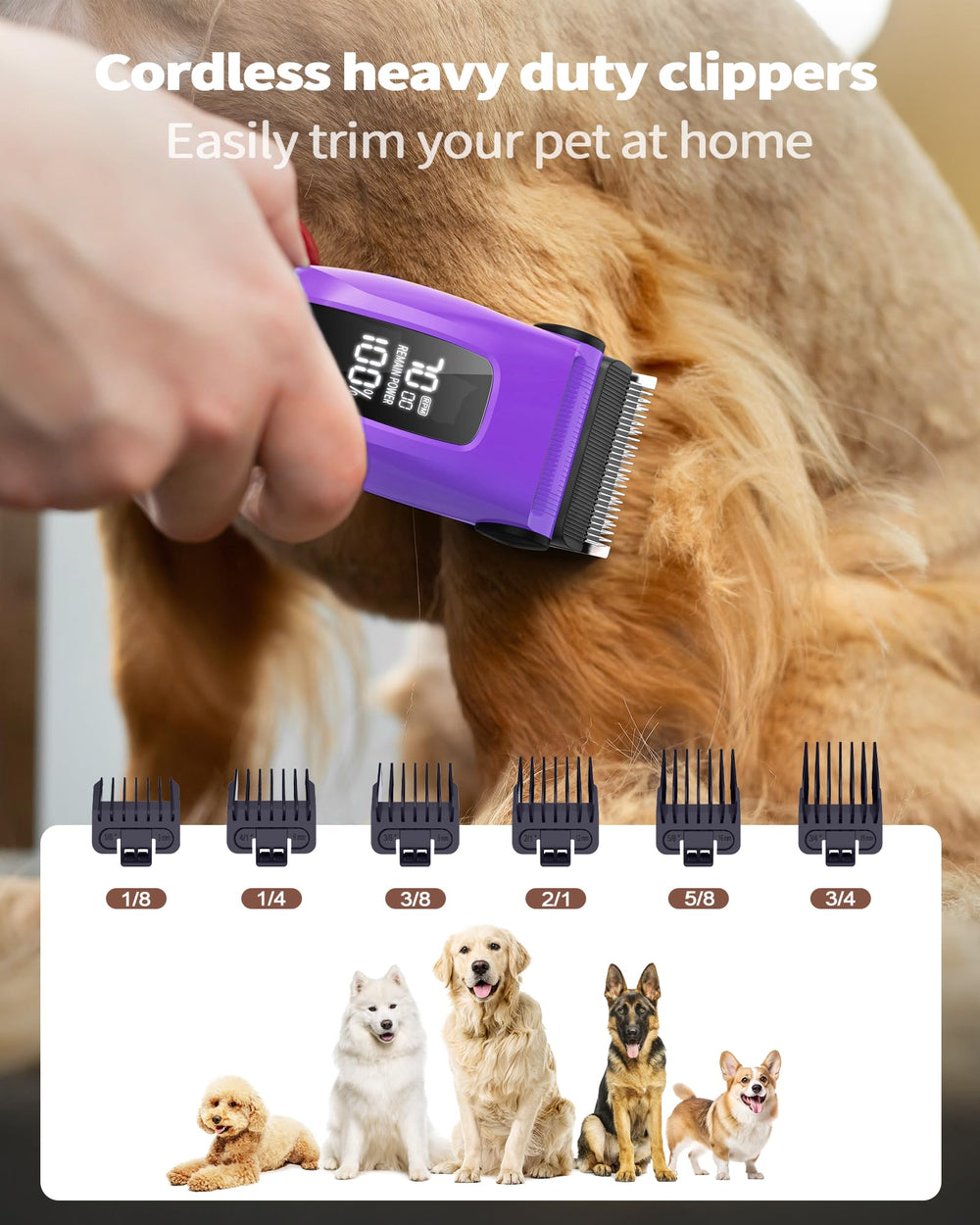 PAPMINI paw trimmer heads enable easy trimming around paws and face