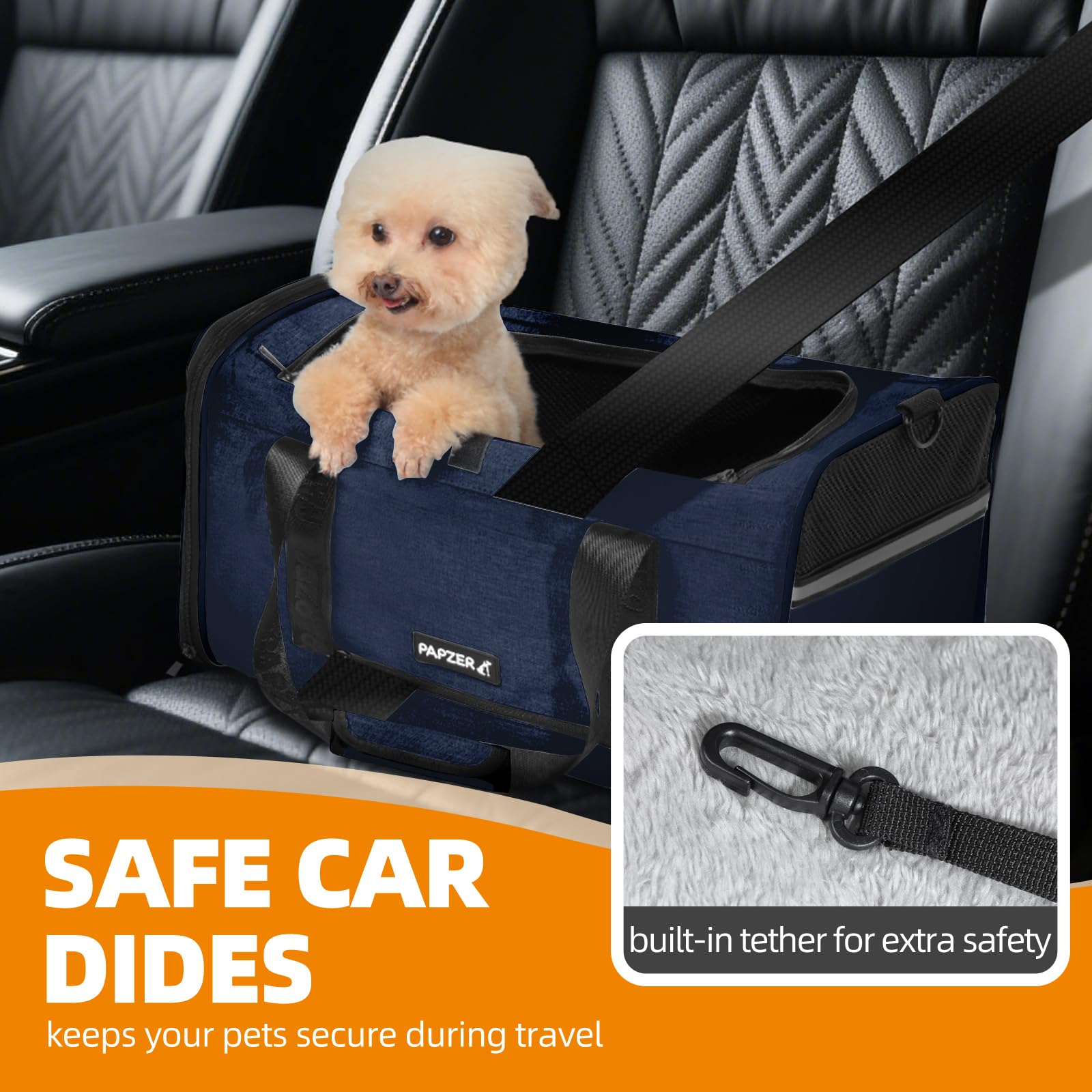 PAPZER heavy duty 600D Oxford fabric resists scratches from playful pets