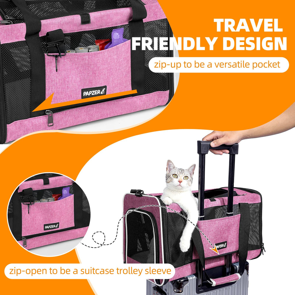 PAPZER carrier secure locking system keeps pets safely inside
