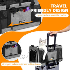 PAPZER cat carrier collapsible frame stays rigid during transit
