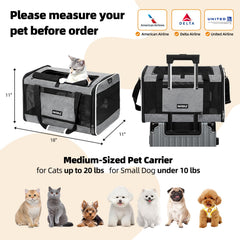 PAPZER cat carrier soft-sided top-entry design enables easy loading