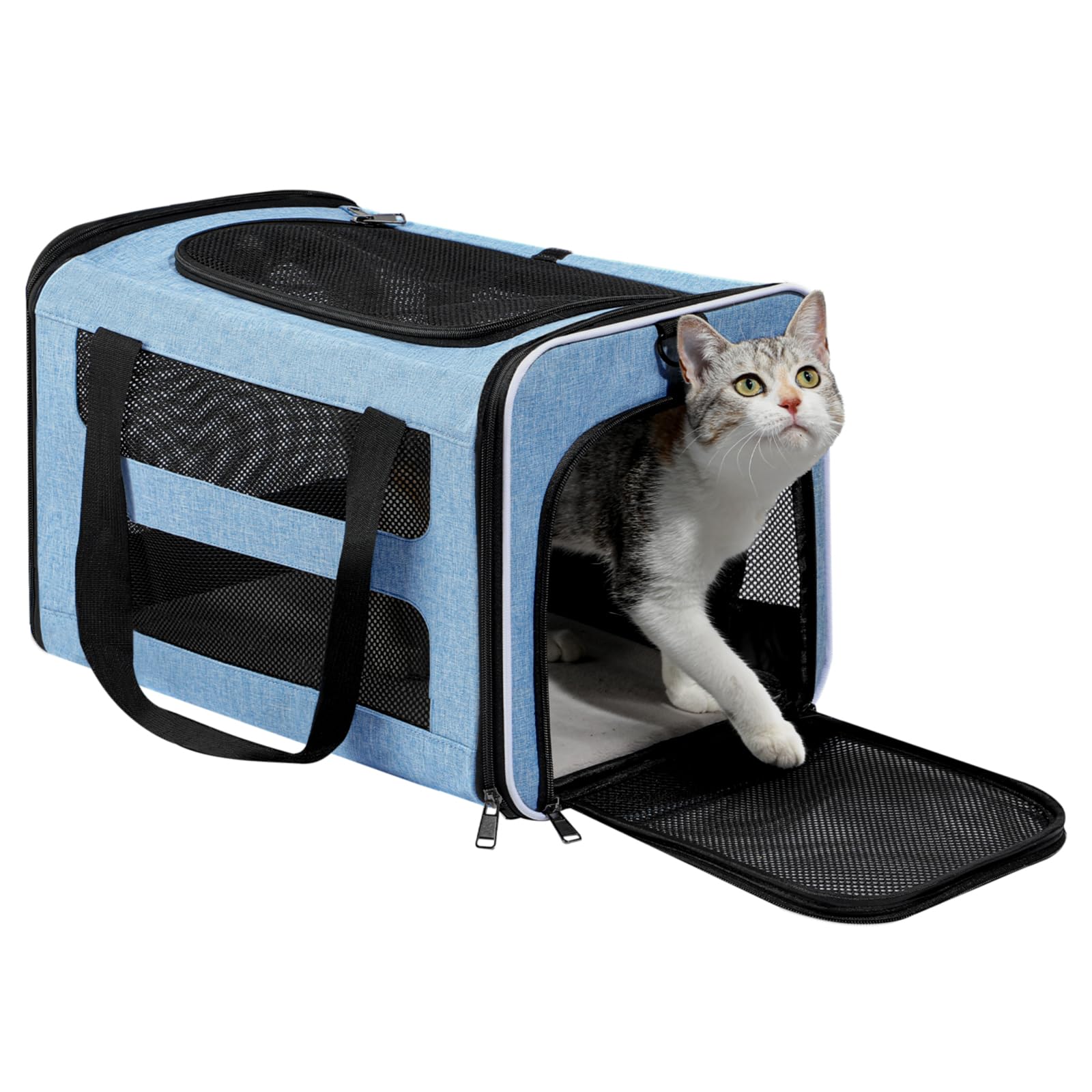 PAPZER Cat Carrier under-seat flight-ready design fits under airplane seats for easy travel