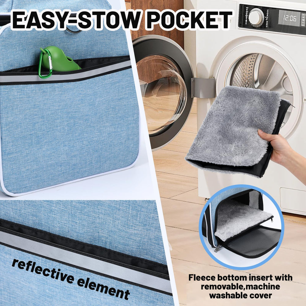 PAPZER cat carrier travel-ready-setup offers easy preparation for flights or road trips.