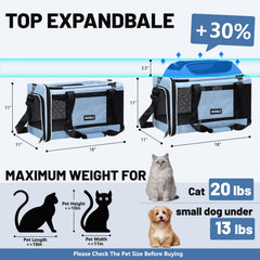 PAPZER cat carrier underseat-compact demonstrates cabin-friendly design for easy under-seat storage.