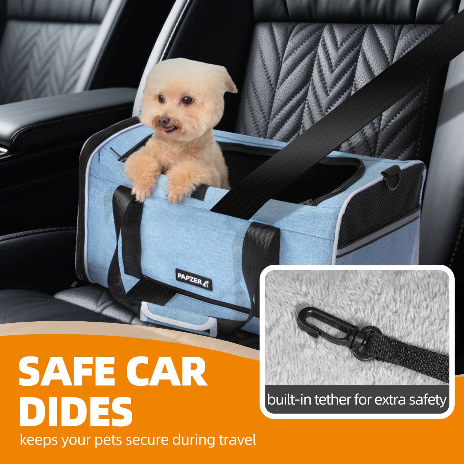 PAPZER padded shoulder strap enables hands-free clinic or station travel