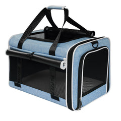 PAPZER top-loading cat carrier under-seat privacy curtain for calm airline travel