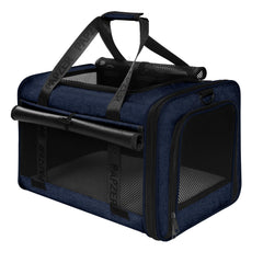 PAPZER under-seat cat carrier navy for easy airline travel and compact storage