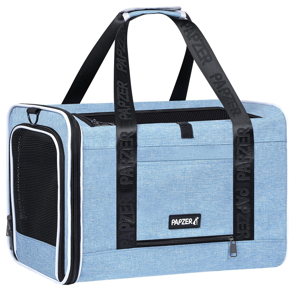 PAPZER under-seat pocket stores treats or leashes while flying