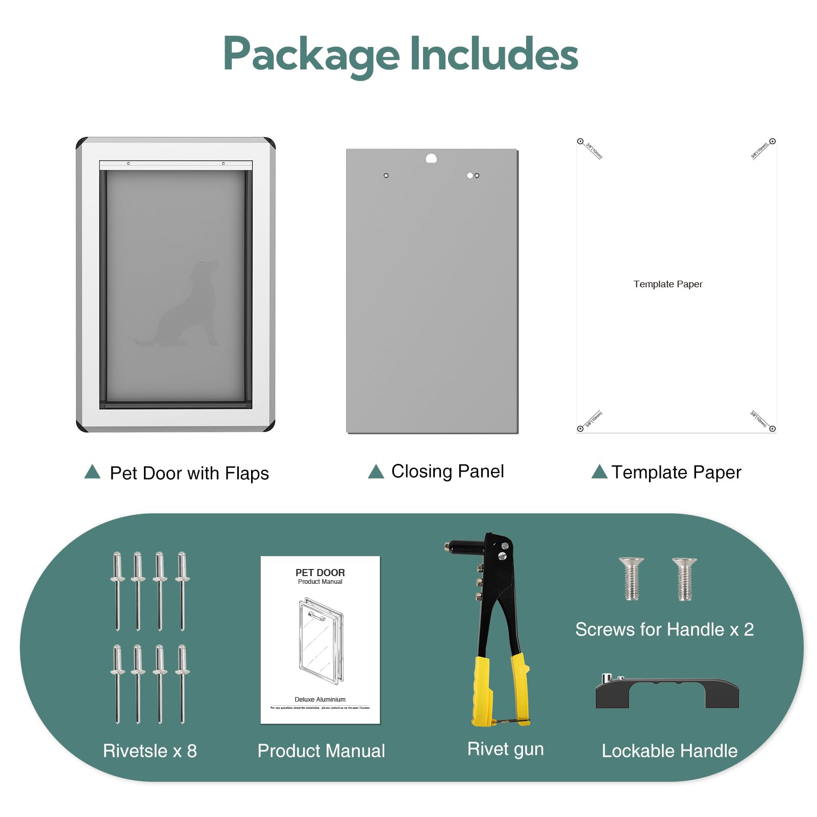 Parab House adjustable tunnel image shows door thickness compatibility from 1.69 to 2.51 inches