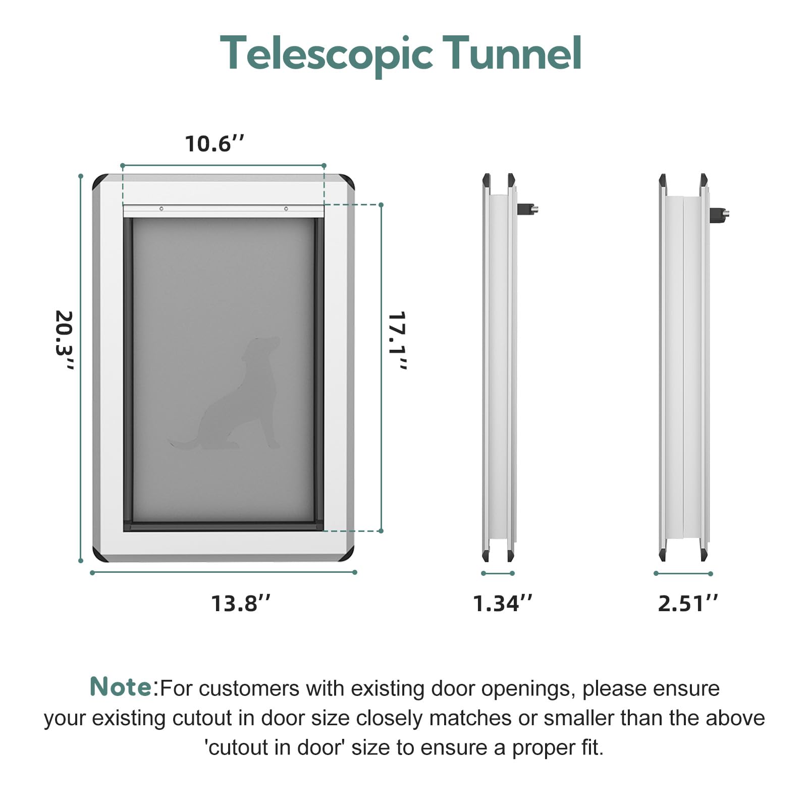 Parab House dog door with fully magnetic flaps demonstrating weather protection and quiet operation
