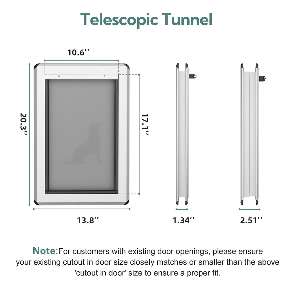 Parab House dog door with fully magnetic flaps demonstrating weather protection and quiet operation