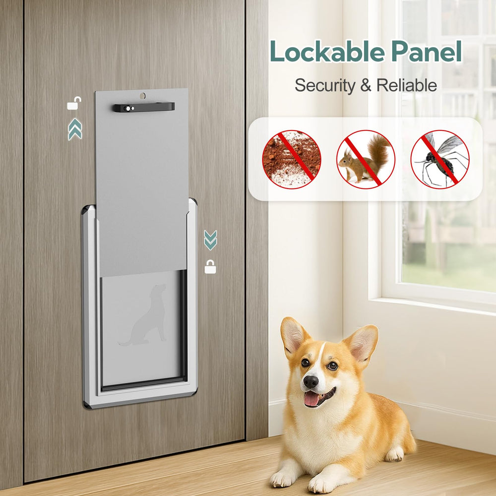 Parab House large dog door in use with pets enjoying easy in-out access