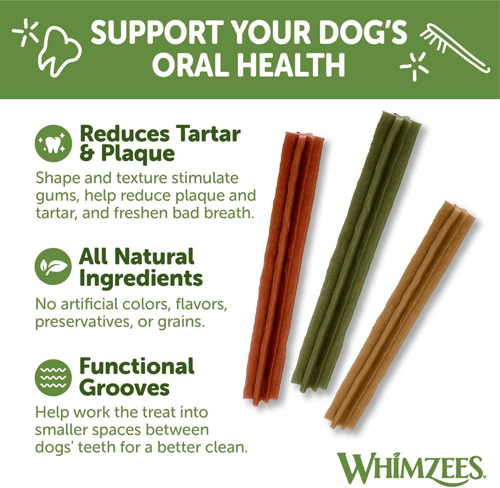Paragon Whimzees Stix easy-grip design helps dogs hold and chew
