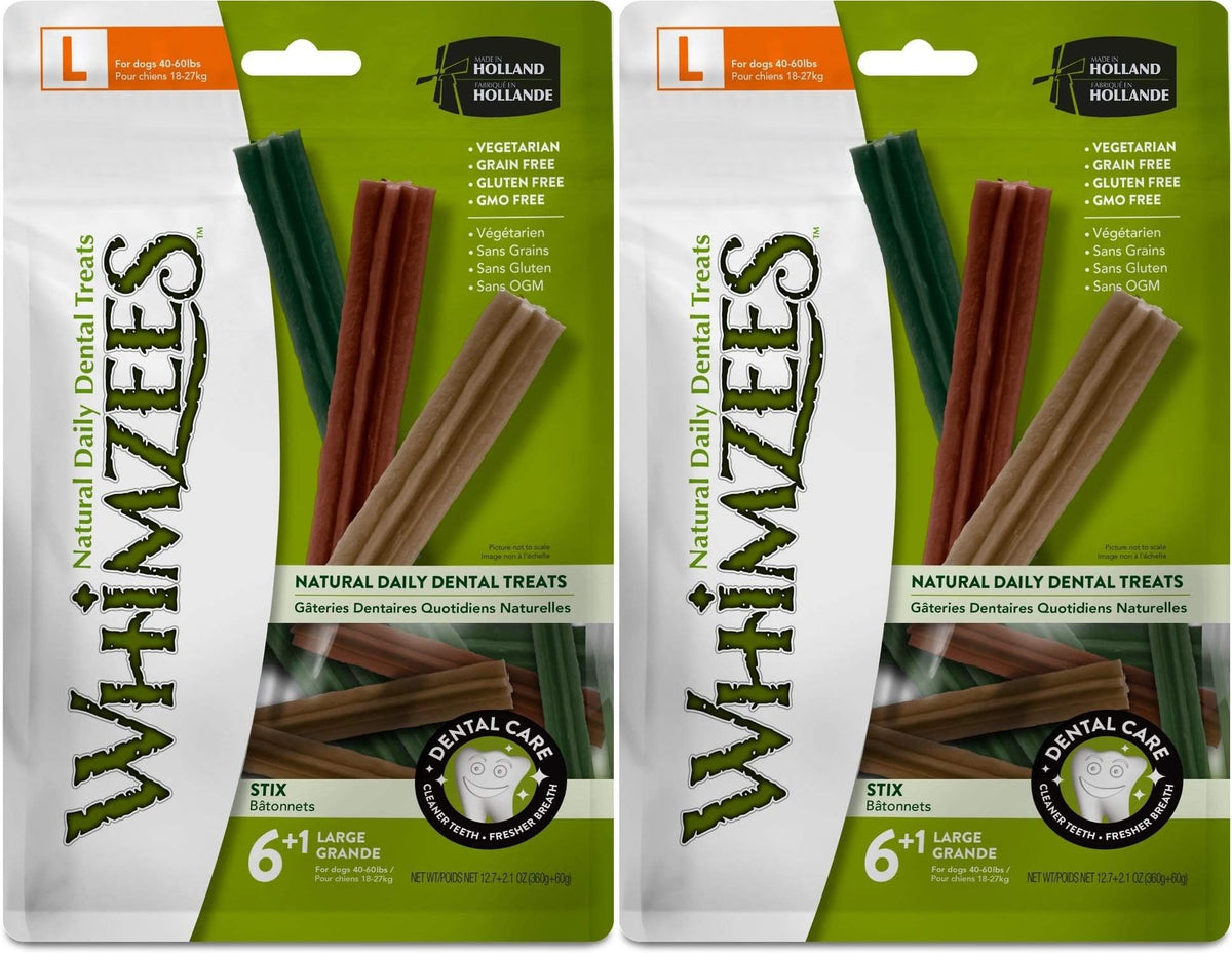 Paragon Whimzees Stix seven sticks per bag for easy at-home dental care