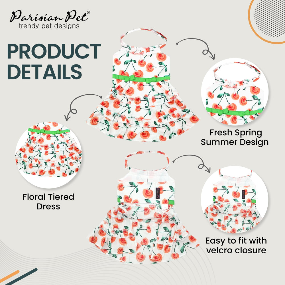 Parisian Pet Boho Dress Velcro closure closeup showing easy dressing and secure fit.