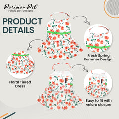 Parisian Pet Boho Dress Velcro closure closeup showing easy dressing and secure fit.