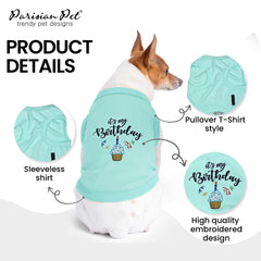 Parisian Pet breathable cotton dog top keeps pets cool during warmer celebrations.