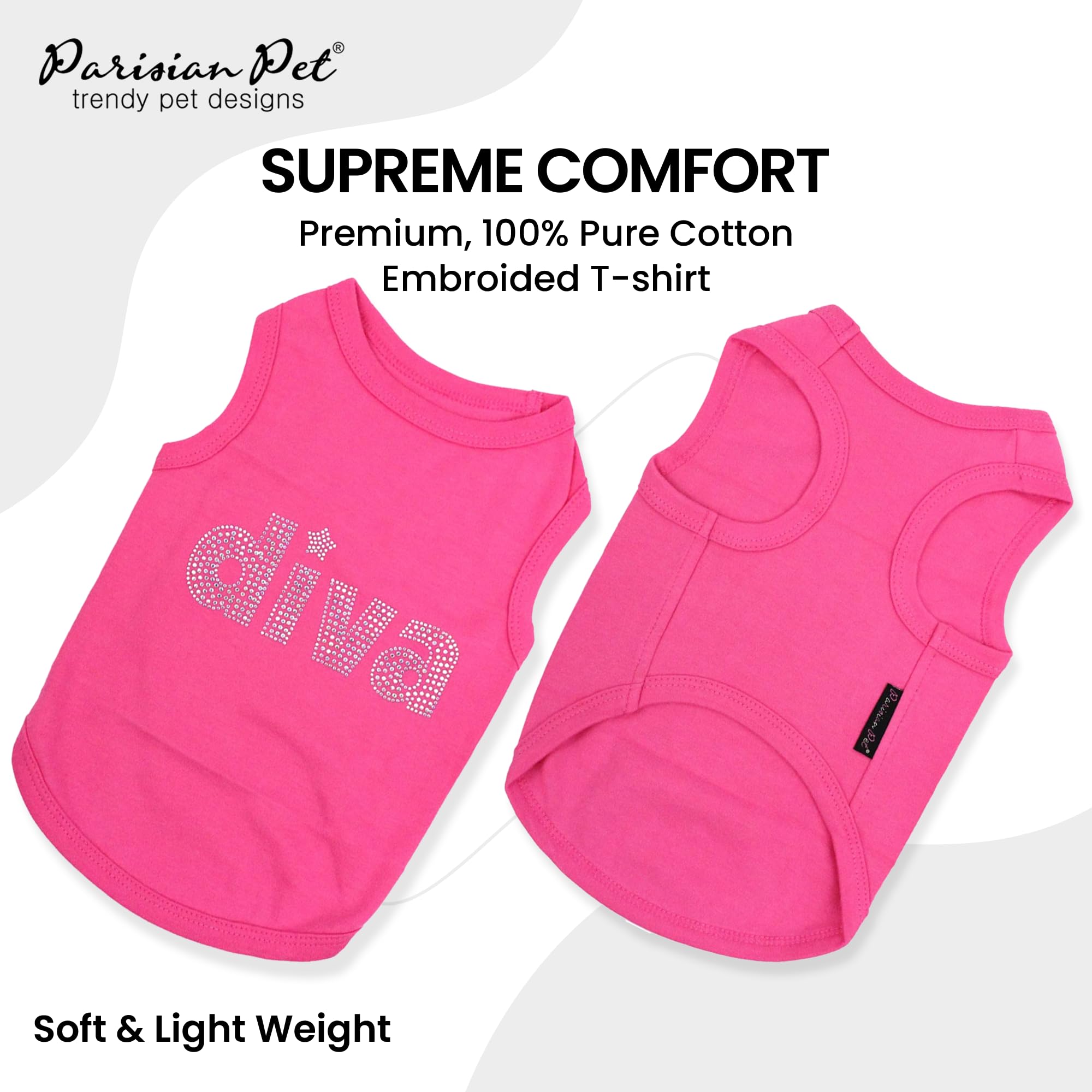Parisian Pet breathable cotton tank top keeps pets cool and comfortable