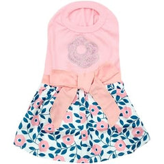 Parisian Pet Cherry Blossoms Summer Dress on a dog for cool, stylish summer wear.