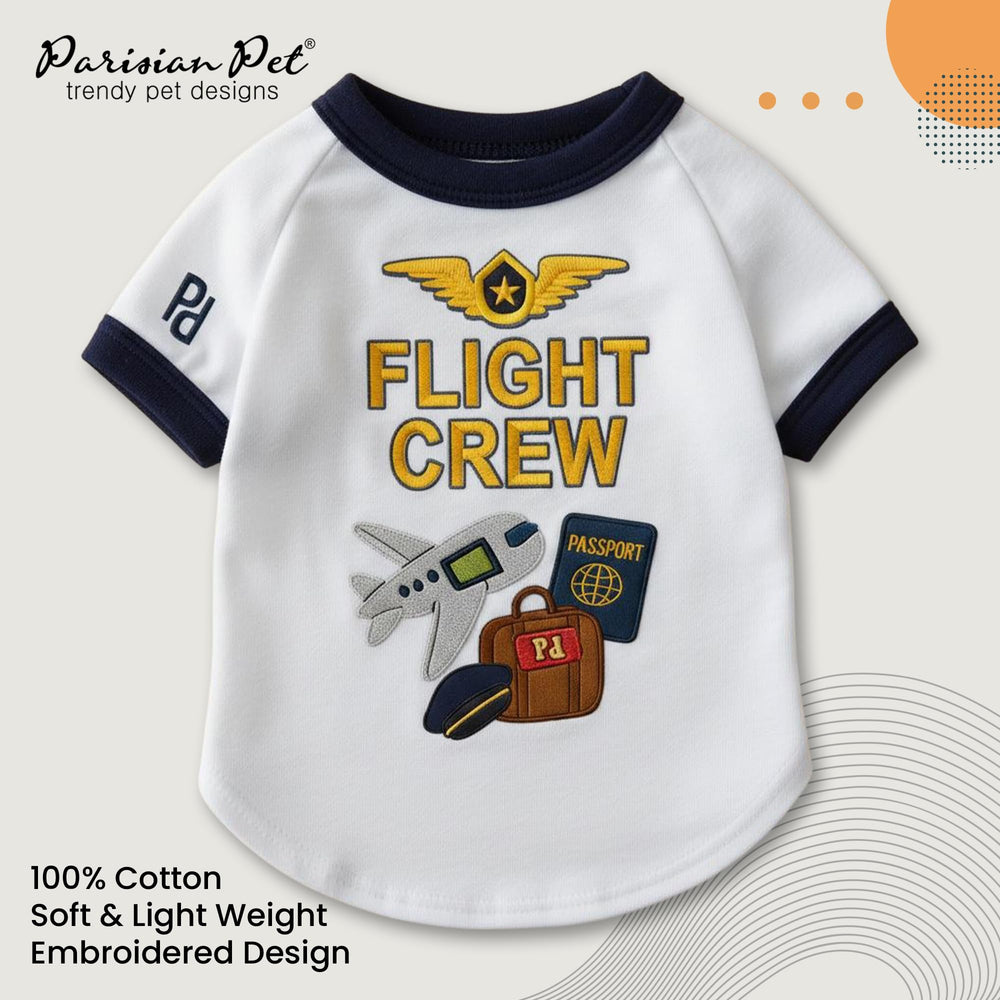 Parisian Pet Dog Flight Crew Shirt side profile highlights easy-wear fit for daily adventures