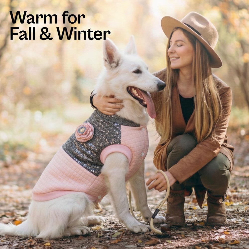 Parisian Pet jacket features button closure for easy on-off wear