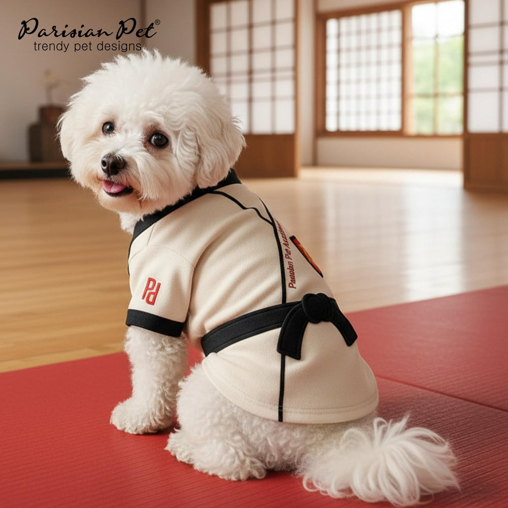 Parisian Pet dog karate academy shirt daily wear suitable for light adventures and wear-anywhere style.