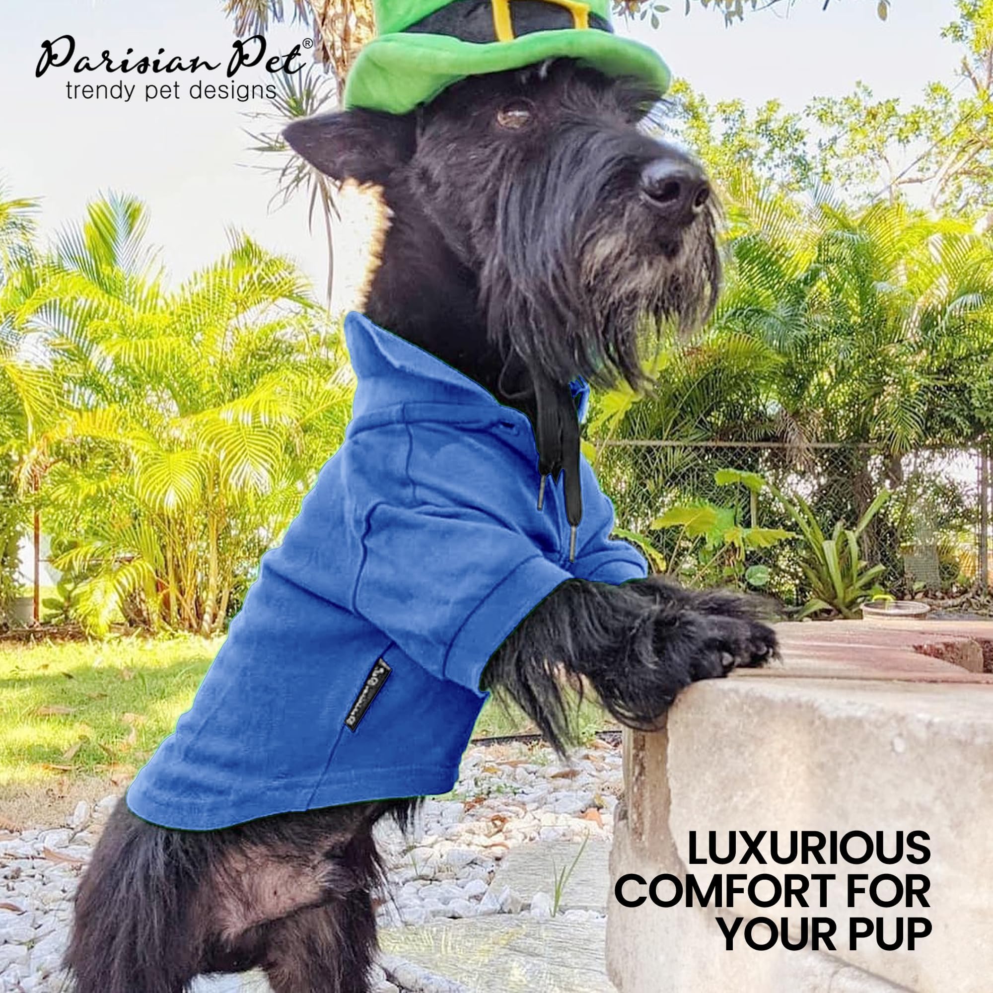 Parisian Pet dog polo fabric close-up shows breathable cotton weave
