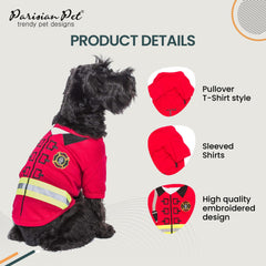 Parisian Pet dog shirt cotton polyester fabric offers comfortable all-day wear.