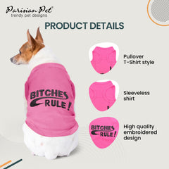 Parisian Pet dog tshirt made of 100% cotton for breathable comfort.