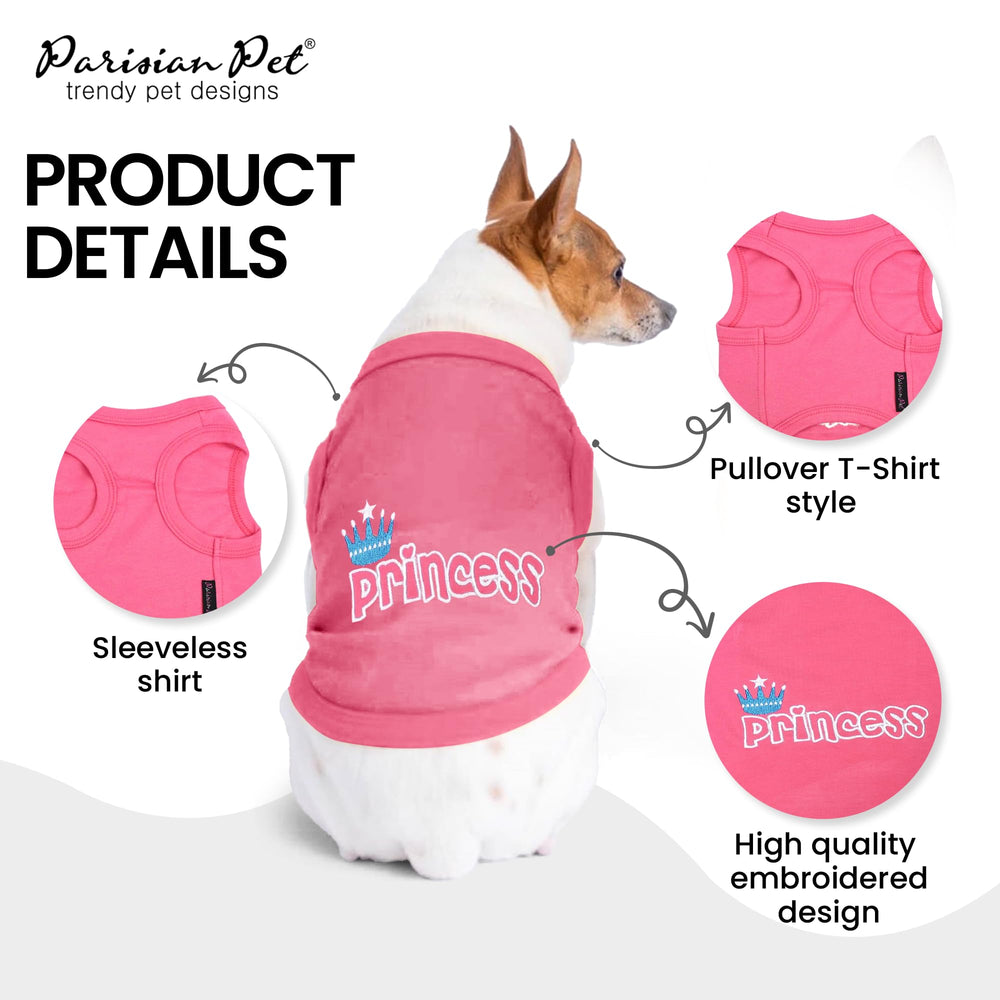 Parisian Pet dog-tshirt pink breathable fabric closeup highlighting airy wear for warm days