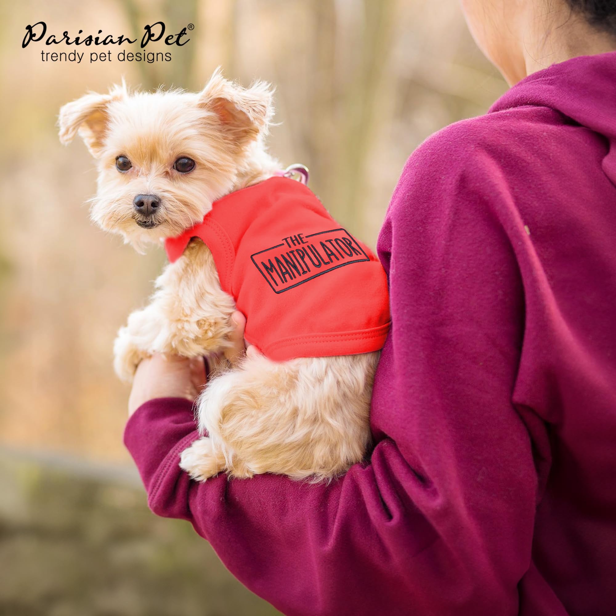 Parisian Pet machine washable tee simplifies cleanup after adventures