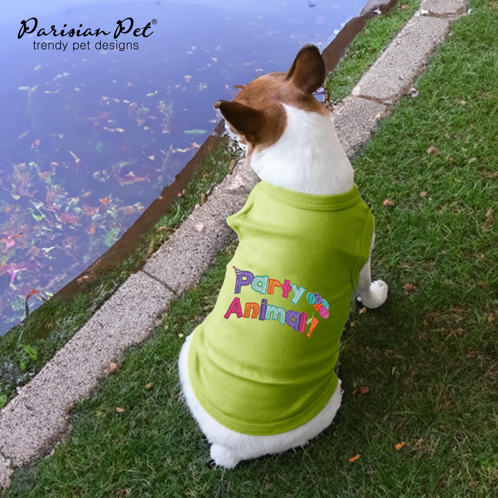 Parisian Pet round-neck sleeveless dog shirt closeup for comfortable movement