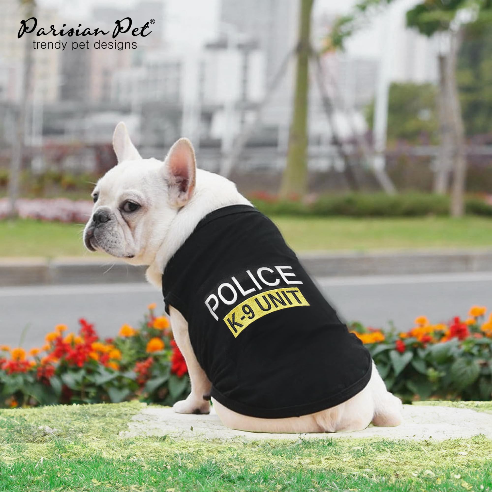 Parisian Pet size chart-guided fit from XXS to 5XL for all breeds.
