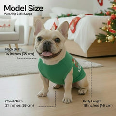 Parisian Pet sleeveless dog shirt with round neckline ideal for warm weather movement.