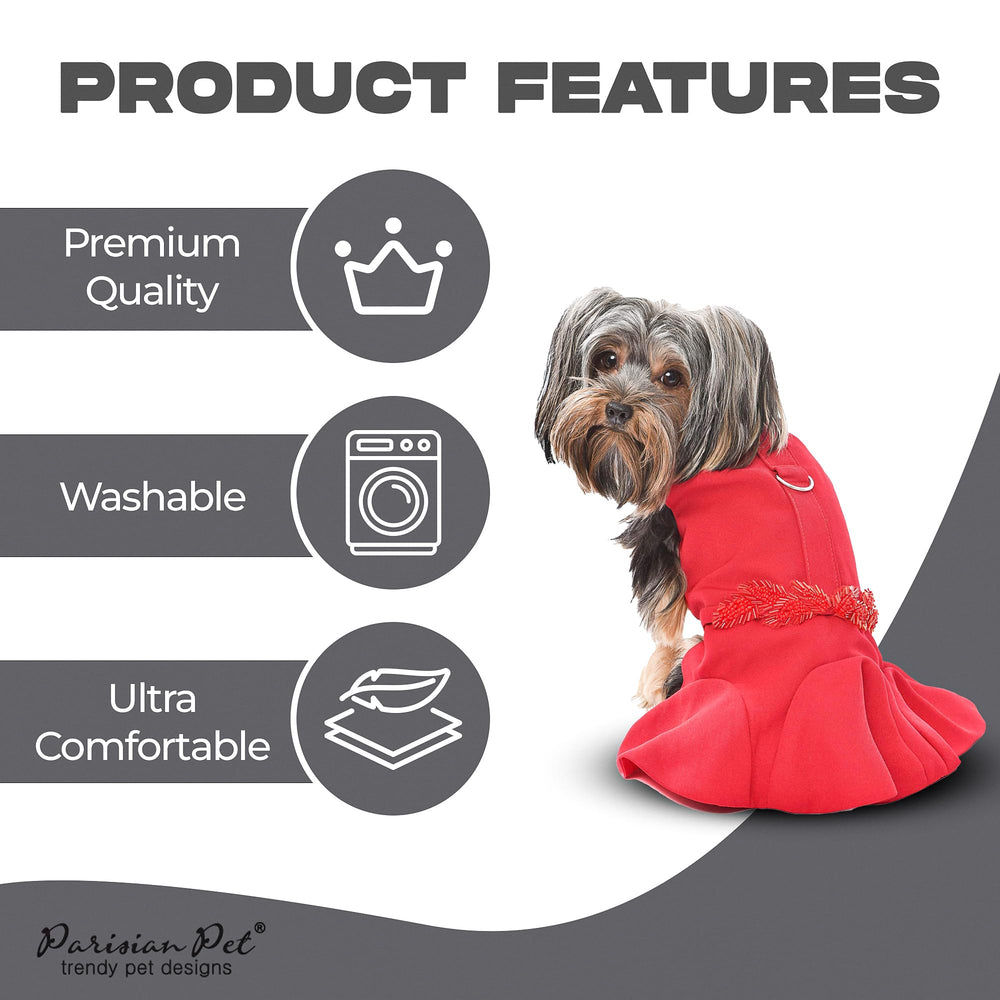 Parisian Pet dress fabric closeup shows soft breathable material