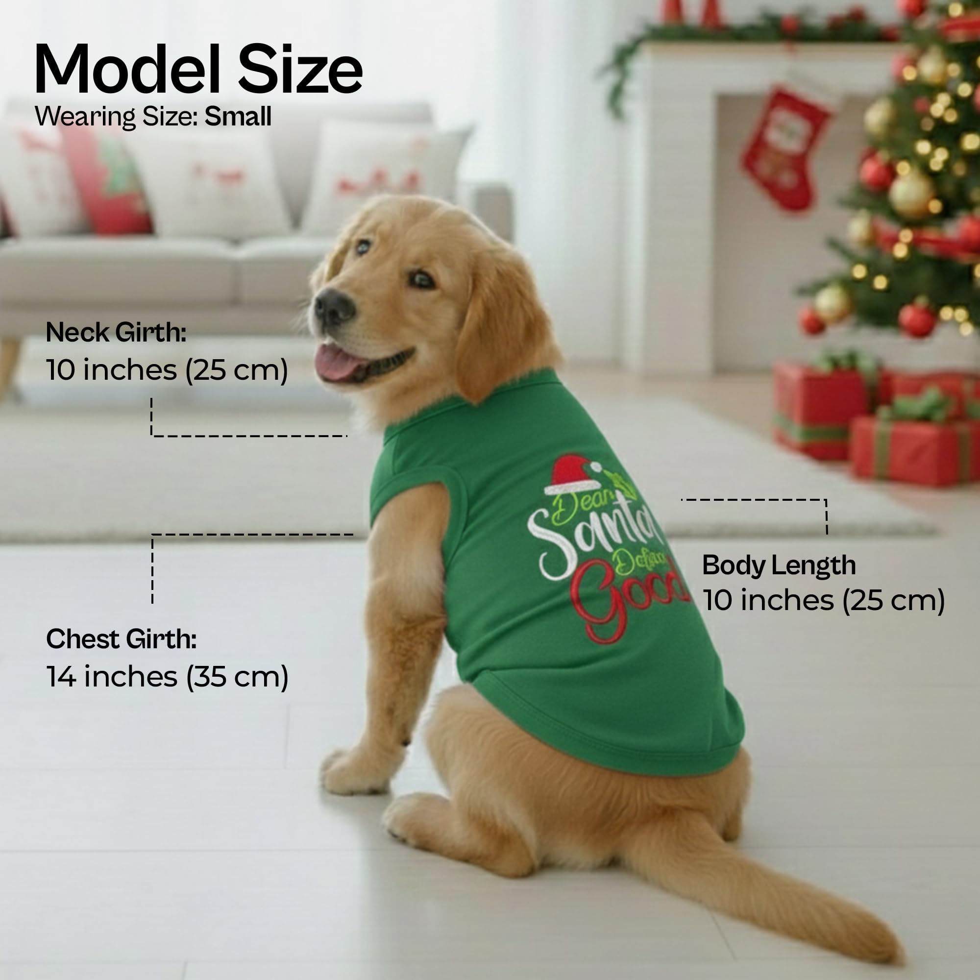 Parisian Pet embroidered Christmas shirt side view for stylish holiday outing