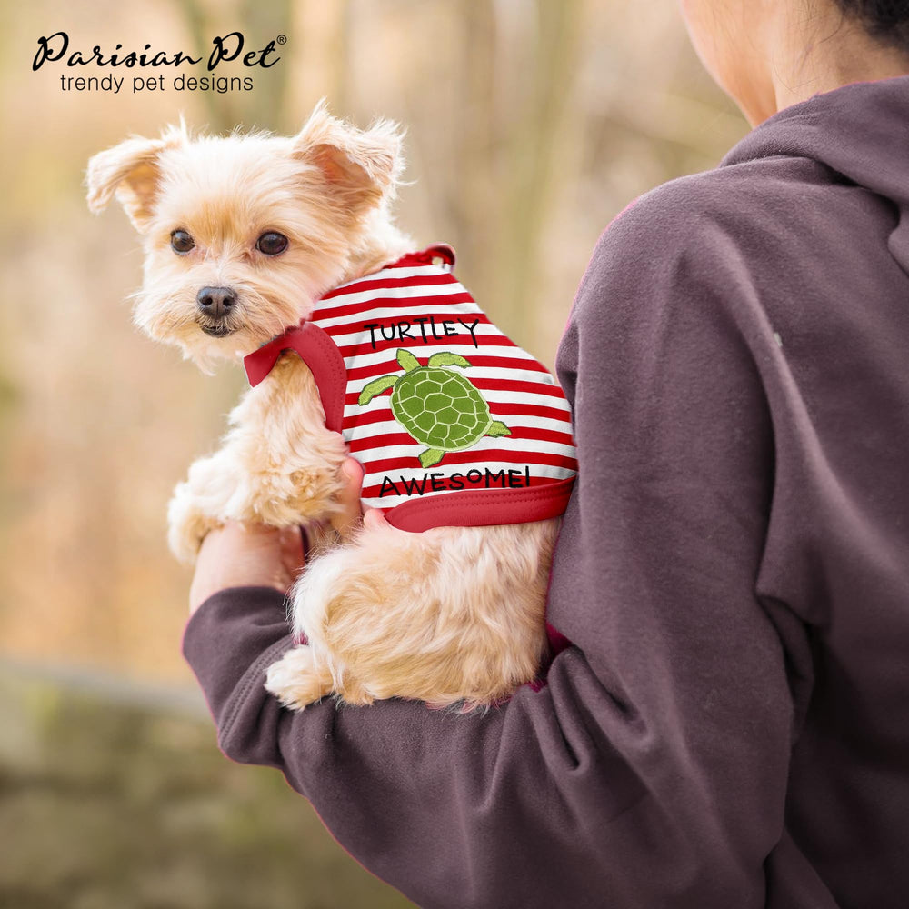 Parisian Pet embroidered turtle design adds personality for occasions